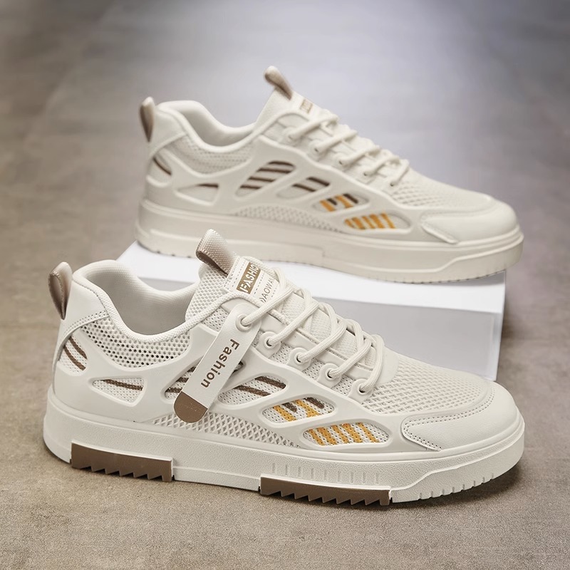O1CN01kgRZok1VVPhDD7o2Y_!!2214810722658-0-cib Trend universal white shoes, men’s summer breathable footwear, sneakers - Image 1