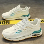 Men's Shoes Summer Breathable New Youth Sports Shoes Mesh Running Casual White Thick-Soled Dad Trendy Shoes