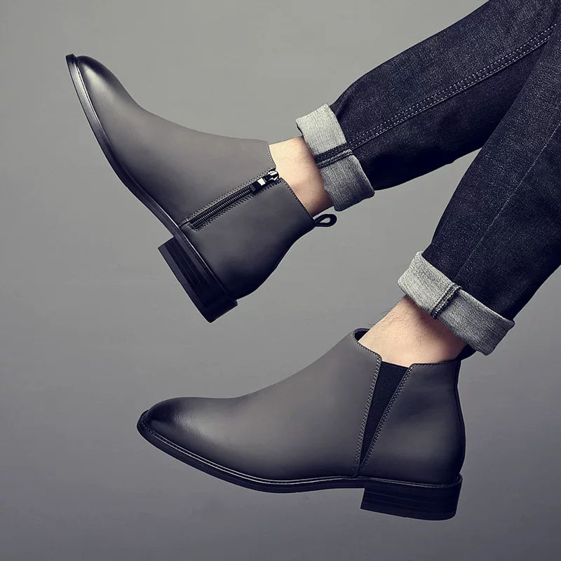 Men's boots new style Chelsea boots versatile side zipper men's shoes versatile fashion European and American men's short boots ankle boots 8 O1CN01AqHc9h1LoyZp7X2Tc 2217524061347 0 cib