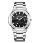 New Swiss Brand Fashion Business Men's Watch Foreign Trade Wholesale Luminous Waterproof Steel Band Quartz Watch - Image 5