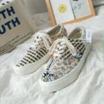 Spring New Color Patchwork Cashew Flower Couple Canvas Shoes Men's Korean Style Fashionable Slip-on Sneakers