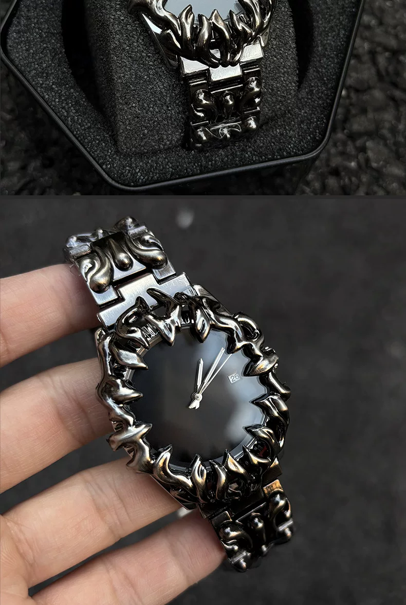Millennium Vintage Special-Shaped Paw Men's Watch Export Cross-Border Wholesale European and American Trendy Cool Niche Men's Watch 69 O1CN01L4pEUt1PLRT7kUVSB 2218131131824 0 cib