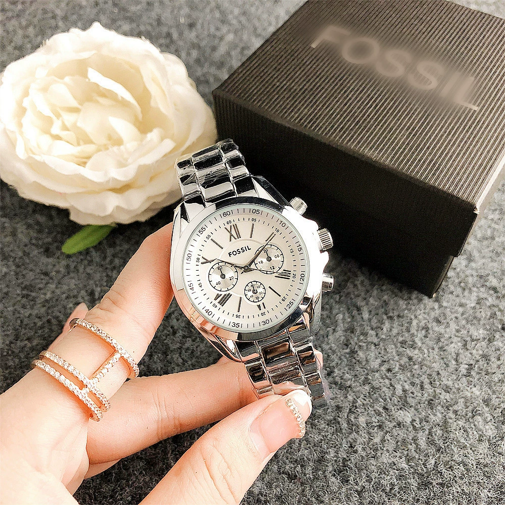 O1CN01NeN1rk1MfdpCJ1Ofr_2204107161462-0-cib.webp American women's elegant quartz watch Geneva watch alloy strap small three-eye six-pin decorative watch - Image 1