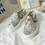 Spring New Color Patchwork Cashew Flower Couple Canvas Shoes Men's Korean Style Fashionable Slip-on Sneakers - Image 4