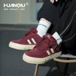 Universal Men's Board Shoes  Spring New Wine Red Sliding American Style Retro All-match Men's Shoes Comfortable Shoes for Men - Image 2