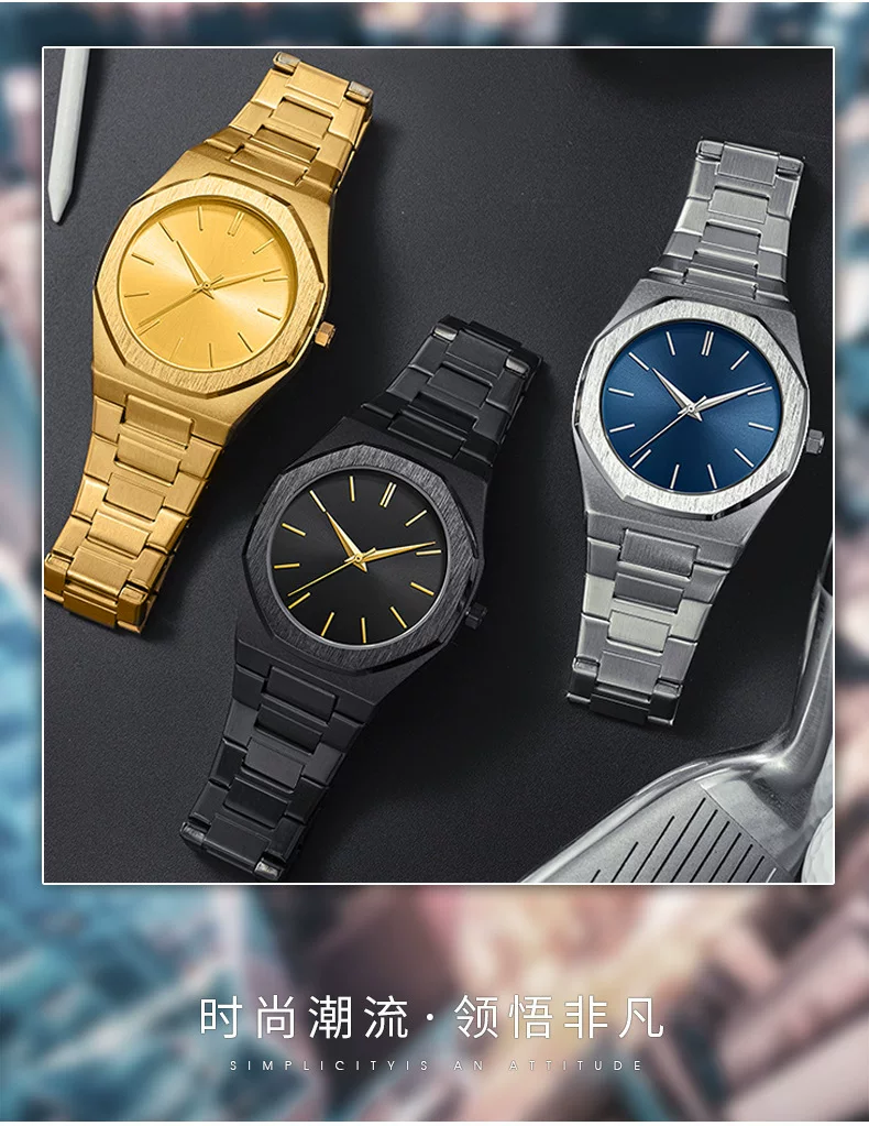 Popular Men's Watch Waterproof Quartz New Butterfly Double Snap Ultra-Thin Watch Fashionable Luminous Thin Model 12 O1CN01eNyHUO1q2CPrBn71G 941275437 0 cib