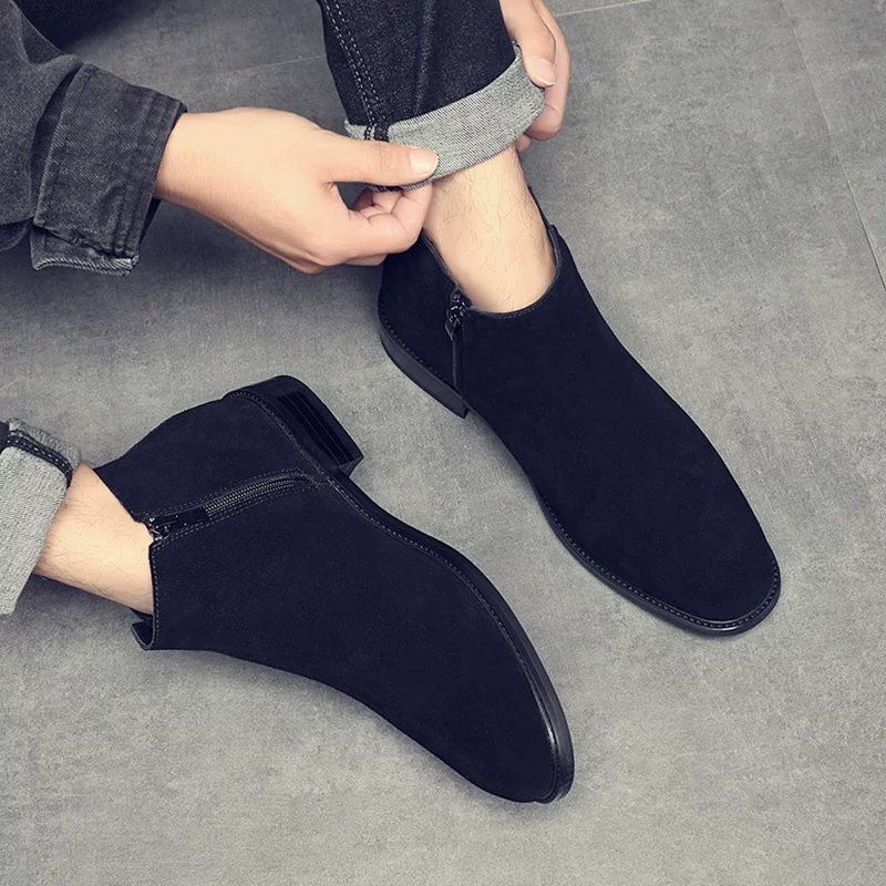 Men's boots new style Chelsea boots versatile side zipper men's shoes versatile fashion European and American men's short boots ankle boots 20 O1CN01hds7Jd1LoyZnHI3If 2217524061347 0 cib