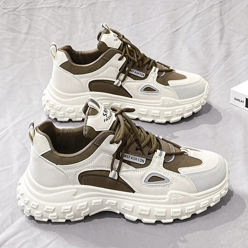 O1CN01i4iN2E1fAw5QayZKx_2216819813967-0-cib.webp Popular online popular men's shoes New Spring versatile casual height increasing white sports Hong Kong style Daddy ins fashion shoes - Image 1