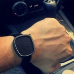 TOMI termi Pebble watch Quartz fashion men's and women's belt watch simple square watch - Image 2