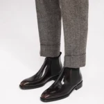 Men's Mid-Top British Style Martin Boots Spring and Autumn Men's Slip-On Work Shoes Square Toe Boots for Men - Image 4
