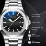 New Swiss Brand Fashion Business Men's Watch Foreign Trade Wholesale Luminous Waterproof Steel Band Quartz Watch - Image 2