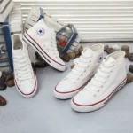 High-top Canvas Shoes Spring New ins Trendy All-match Sneakers Low-top Breathable Casual Cloth Shoes for Men and Women White Shoes