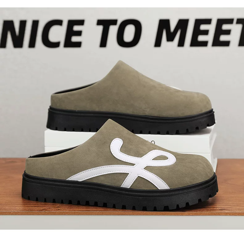 New Men's Comfortable Closed-Toe Half-Slippers Daily Color-Blocking Heelless Fabric Men's Fashion Trendy Versatile Slippers 16 O1CN01pM4Snn27YZvvqPa0Q 2217125877809 0 cib