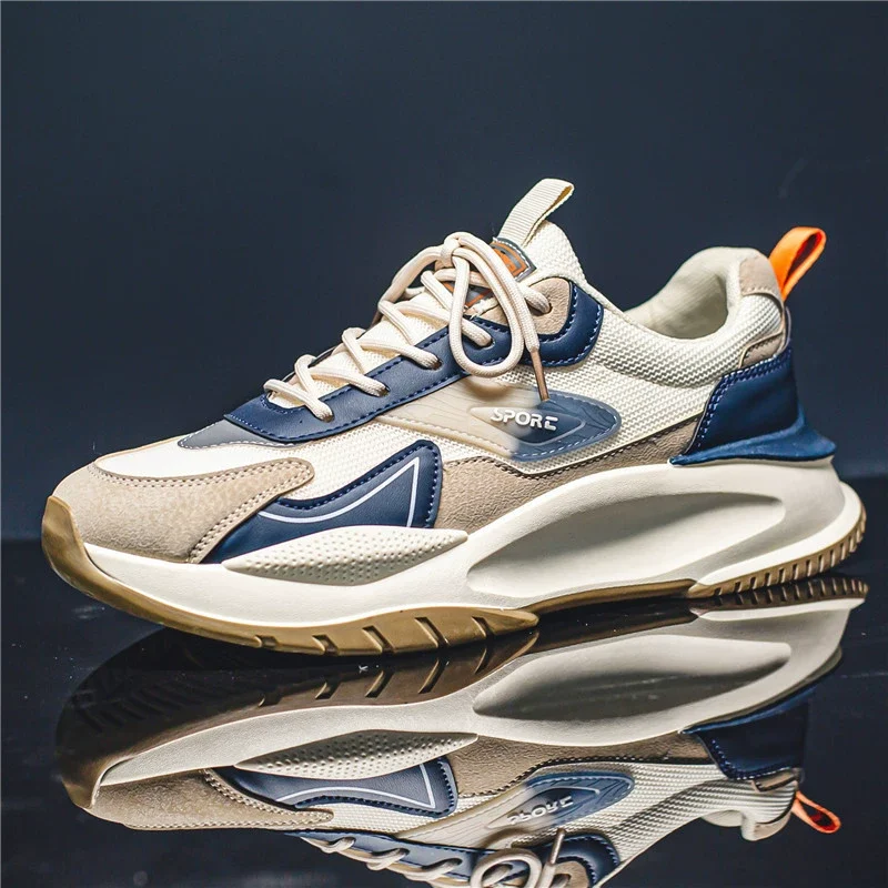 O1CN01plfYfN1fhukZnwZxT_3964814039-0-cib.webp New Spring & Fall Thick-Soled Dad Shoes Men's Casual Versatile Sports Shoes Running Forrest Gump Retro Ins Trbottomy Shoes - Image 1