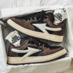 Autumn and Winter New Maillard Black Brown Men's Skateboard Shoes Retro Easiest for Match Men's Shoes Trbottomy Shoes Thick-Soled Bread Shoes