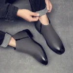 Men's boots new style Chelsea boots versatile side zipper men's shoes versatile fashion European and American men's short boots ankle boots - Image 4