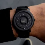 Sabr Arabic Numeral Magnetic Bead Pointer with Scale Personalized Mirrorless Black Technology Men's Quartz Watch