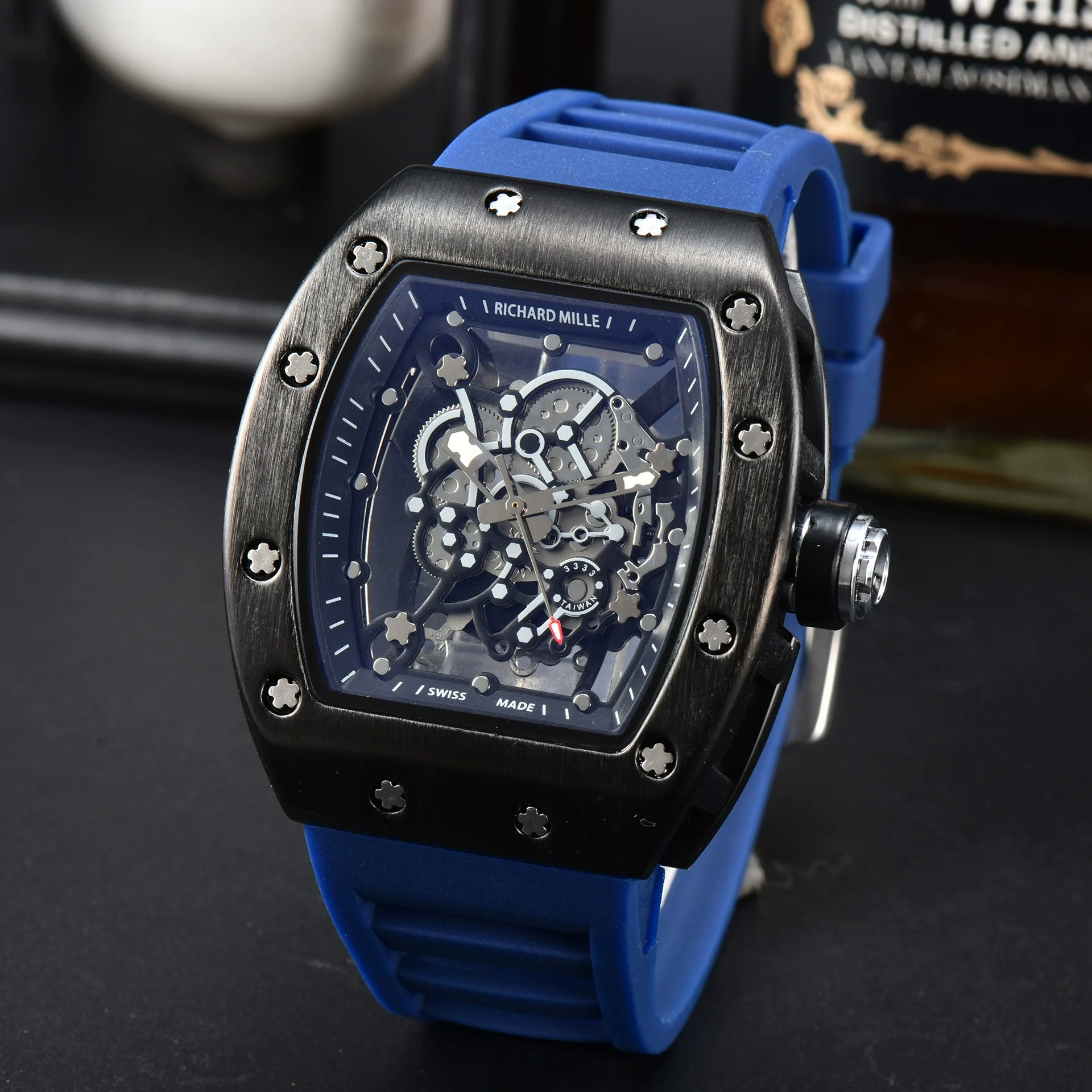 O1CN011dutiA1OL9O6HiSLV_2209946341688-0-cib.webp New Richard Six-Pin Cut Out Lettering Hot-Selling Watch Men's and Women's Watch Manufacturer Supply Large Dial - Image 1