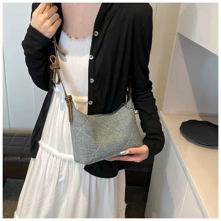 Niche Design Denim Armpit Bag for Women New Trendy Fashion Versatile One-Shoulder High-End Satchel Bucket Bag 46 O1CN011jv0Br1yV4GQ6EgUn 2212088006583 0 cib