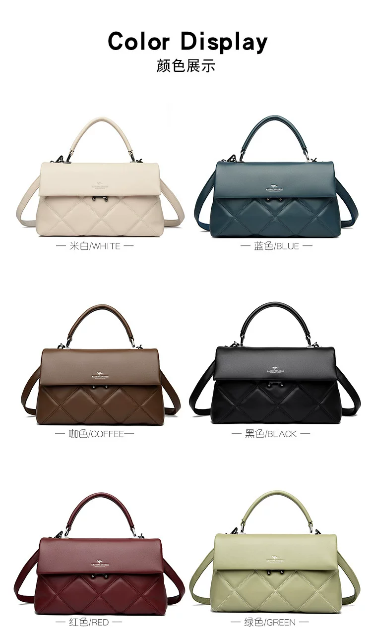 Bag women's bag new middle-aged ladies handbag atmosphere messenger bag women's trend shoulder bag a generation of hair 30 01 (19)