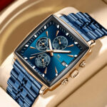 VAVAVOOM Multifunctional Chronograph Business Men's Watch Waterproof Luminous Calendar Steel Band Men's Watch Quartz Watch Wholesale