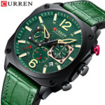 Curren Carreen Men's Watch Calendar Watch Belt Men's Watch Multi-functional Six-pin Business Men's Watch 8398 - Image 3
