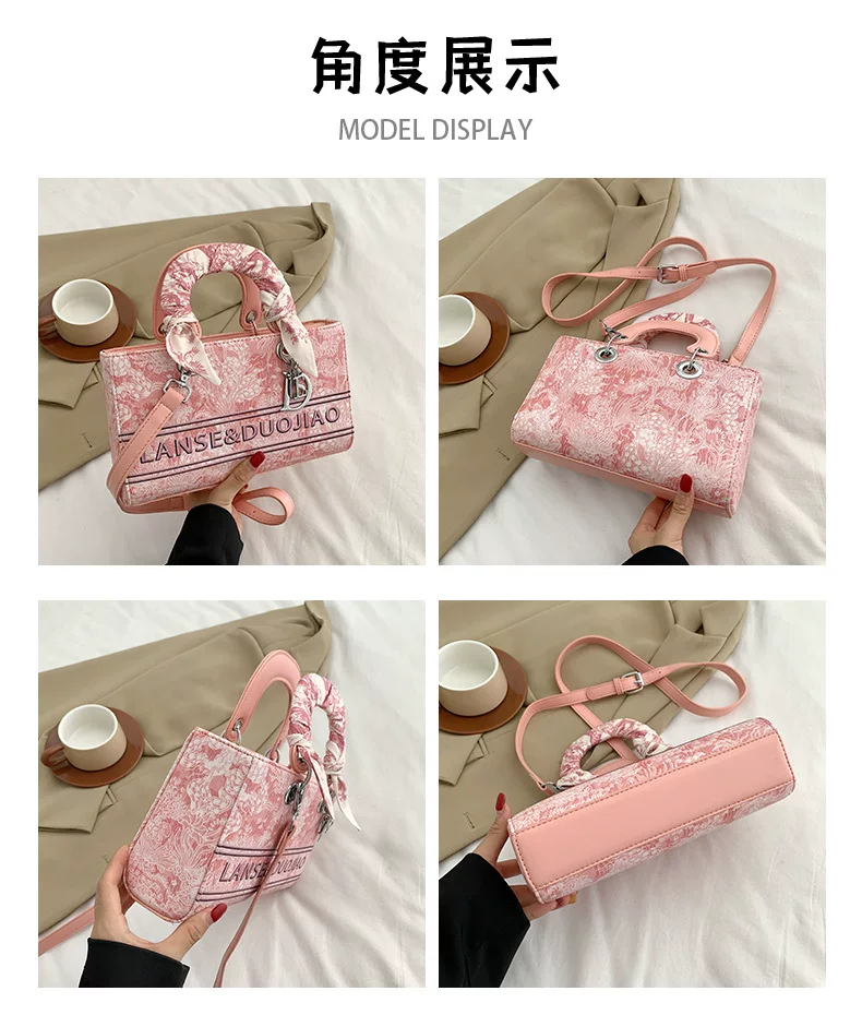 Cross-border high-looking handbag for women new popular niche design Diana bag embroidered shoulder messenger bag 11 undefined
