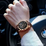 A generation of POEDAGAR Baida eggplant waterproof luminous men's watch student Korean trend quartz watch belt - Image 5