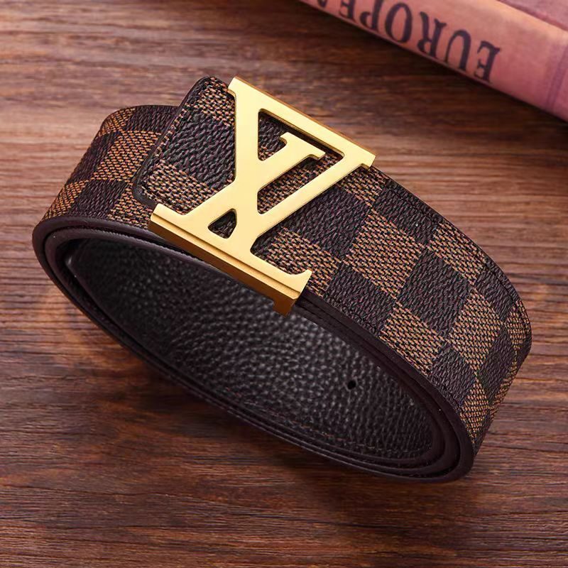 New Men's Hairstylist Leather Belt Trendy Young Men's Versatile Fashion Plaid Belt 3 O1CN01G15JxM1ducVbHd6wJ 2219036543796 0 cib