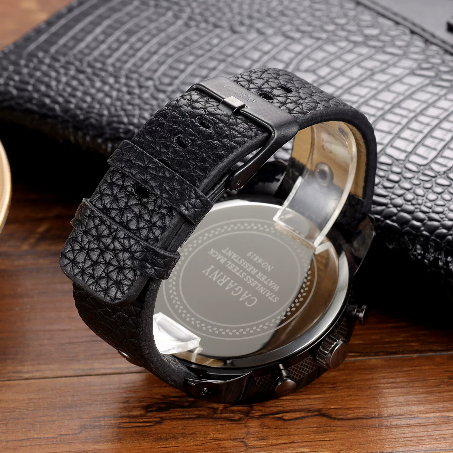 CAGARNY new watch men's watch large dial quartz watch calendar belt men's watch 4 undefined
