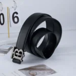 New Hot-Selling Classic Belt Men's High-End Popular Casual Versatile Trouser Belt Smooth Buckle Business Tb Belt - Image 3