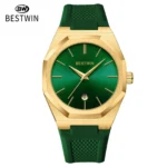 Silicone Strap Quartz Watch Men's Cross-Border Men's Watch Men's Wholesale Bestwin Calendar Fashion Men's Watch - Image 5