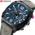 Curren Carreen Men's Watch Calendar Watch Belt Men's Watch Multi-functional Six-pin Business Men's Watch 8398