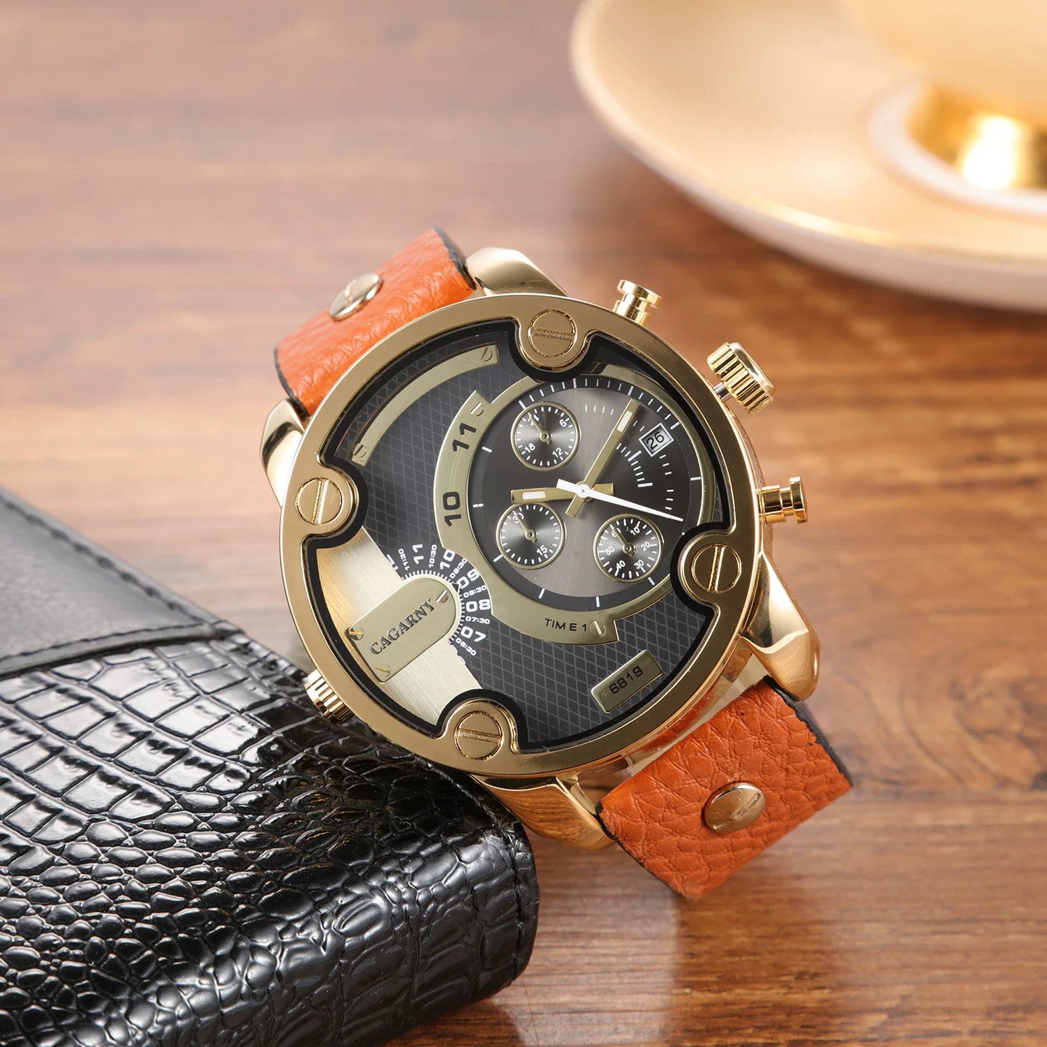 CAGARNY new watch men's watch large dial quartz watch calendar belt men's watch 10 undefined
