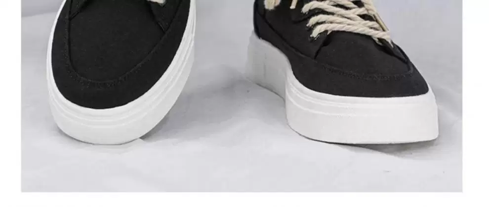 White Canvas Men's Shoes New Summer Breathable All-match Casual Board Shoes Student Platform Sports Black Cloth Shoes Trendy Shoes 3 O1CN01PdidAX1ahODQJ5lqX 2217967043361 0 cib