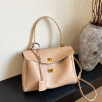 High-end Business Commuter Large Capacity Tote Bag Rodeo Portable Cross-border Platinum Heavy Industry Soft Leather Shoulder Crossbody Bag - Image 2