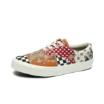 Dou Chuan New Canvas Shoes Women Cashew Flower Checkerboard Low Top Couple Men's and Women's Shoes Retro Women's Board Shoes Wholesale - Image 5