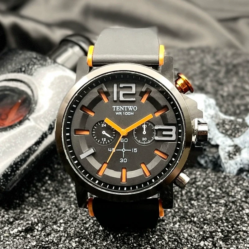 O1CN01Wv3aVu1UL37mjlZL6_2217137562500-0-cib.webp Cross-Border Foreign Trade New Fashion Trend Hip-Hop Cool Men's Watch Student Watch Casual Sports Quartz Watch for Men - Image 1