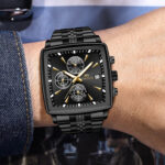 VAVAVOOM Multifunctional Chronograph Business Men's Watch Waterproof Luminous Calendar Steel Band Men's Watch Quartz Watch Wholesale - Image 3