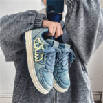 Meiretu Spring/Summer New Men's Shoes Denim Breathable Thick-Soled Ins Trend Casual Retro Canvas Shoes 992 - Image 4
