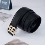 New Hot-Selling Classic Belt Men's High-End Popular Casual Versatile Trouser Belt Smooth Buckle Business Tb Belt - Image 2