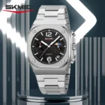 Time beauty watch fashion men's quartz watch solid steel band 5 pin waterproof multifunctional business quartz watch men - Image 2