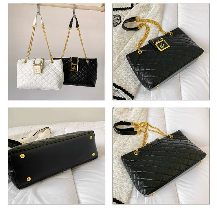 New Summer Live Broadcast Popular One-Shoulder Quilted Chain Large Capacity Simple Fashion Women's Bag 7 O1CN01j6BDBT1Lhe4xuudOk 2214150501331 0 cib