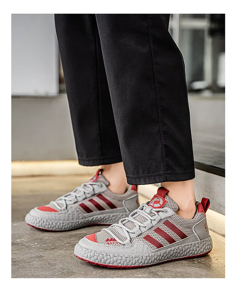 European Men's Low-Top Skate Shoes Student Versatile Sports Casual Shoes Tiktok Live Mesh Breathable Men's Shoes 26 undefined