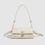 Lasagna White Qiao Shoulder Bag Women's New Fashion Glacier White Underarm Bag All-match Commuter Crossbody Bag for Women