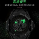 Guberson Tattoo Versatile Men's Watch Waterproof Luminous Calendar Live Broadcast Foreign Trade Hot-Selling  Large Dial - Image 2