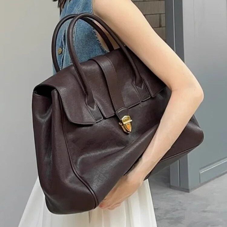 O1CN01oNUobp1sMvamvTCP0_2217998595753-0-cib.jpg High-end Sense Official Document Tote Bag Women's New Style Large Capacity Computer Handbag Lazy Style Commuter Bag - Image 1