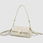 Lasagna White Qiao Shoulder Bag Women's New Fashion Glacier White Underarm Bag All-match Commuter Crossbody Bag for Women - Image 3
