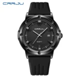 CRRJU/Kajun 5030 Round Neutral Tape Men's Watch Women's Watch Wrist Watch Calendar Sports Couple's Watch - Image 4