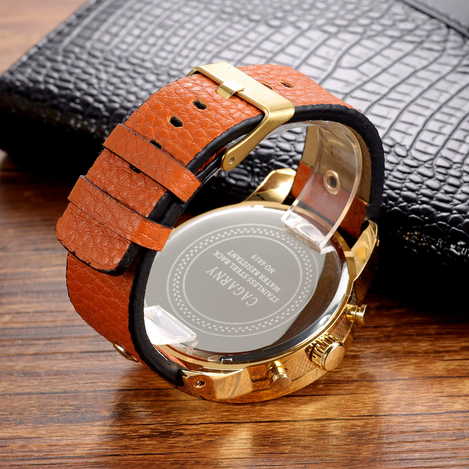 CAGARNY new watch men's watch large dial quartz watch calendar belt men's watch 14 undefined